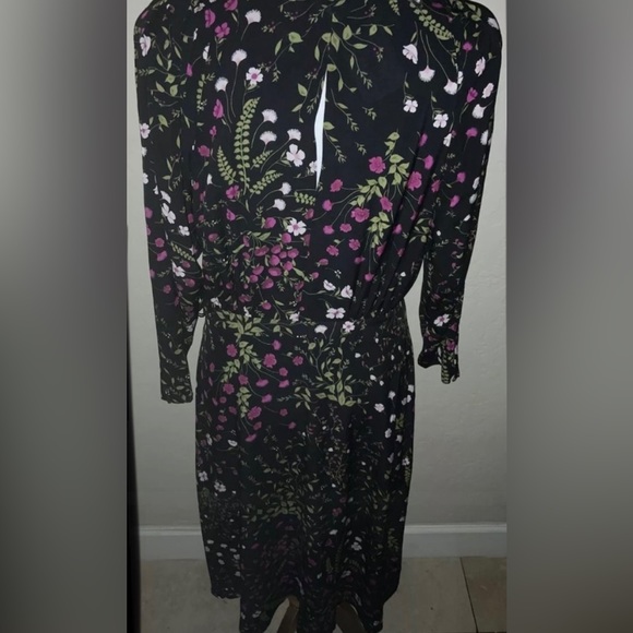 🎉HP🎉New! Joie Acantha 3/4 Sleeve Black Floral Wrap Dress Size Large🌿 - Picture 7 of 12